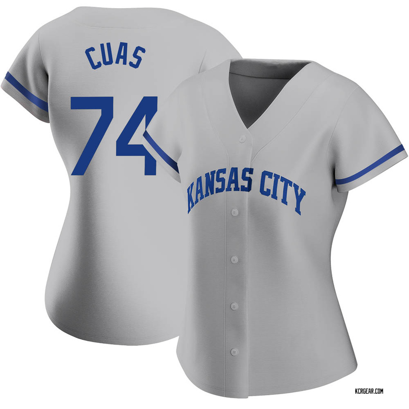 Gray Jose Cuas Women's Kansas City Royals 2022 Road Jersey - Replica Plus Size