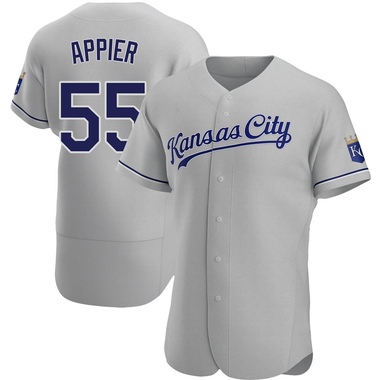 Gray Kevin Appier Men's Kansas City Royals Road Jersey - Authentic Big Tall