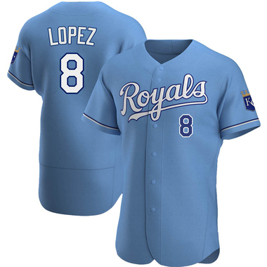 Light Blue Nicky Lopez Men's Kansas City Royals Alternate Jersey - Authentic Big Tall