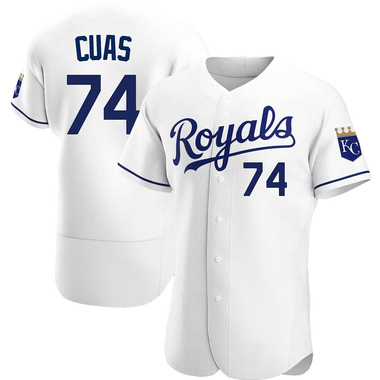 White Jose Cuas Men's Kansas City Royals Home Jersey - Authentic Big Tall