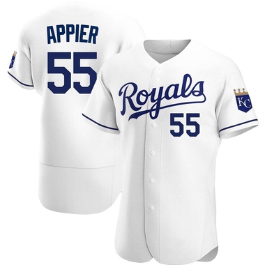 White Kevin Appier Men's Kansas City Royals Home Jersey - Authentic Big Tall