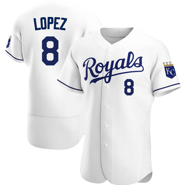 White Nicky Lopez Men's Kansas City Royals Home Jersey - Authentic Big Tall